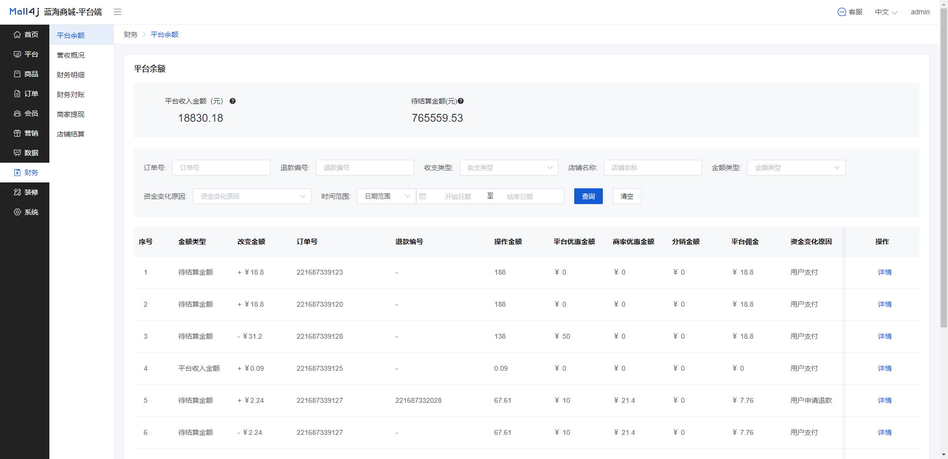 Mall4j 宇宙版(B2B2C多商户)后台操作手册 功能操作示意图