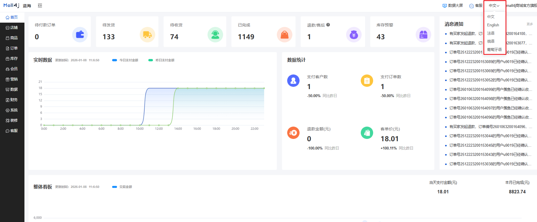 Mall4j 银河版(B2C单商户)后台操作手册 功能操作示意图