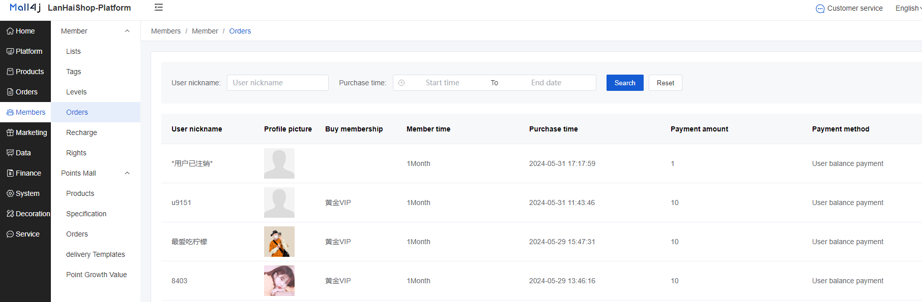 Mall4j 跨境多商户版后台操作手册 功能操作示意图