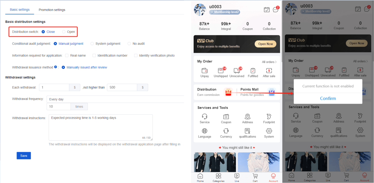 Mall4j 跨境单商户版后台操作手册 功能操作示意图