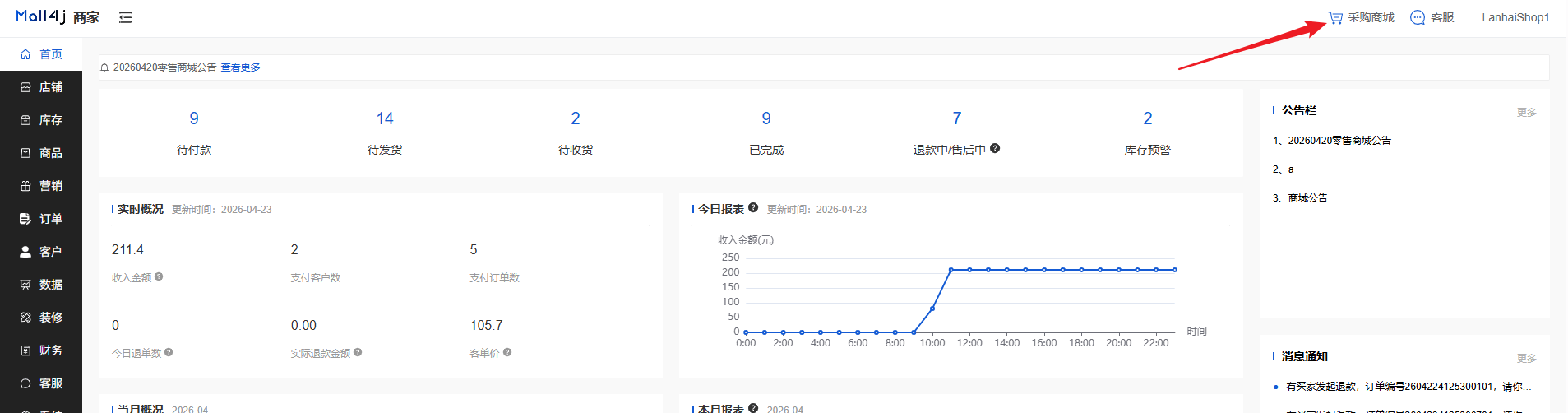 Mall4j 白洞版(S2B2C供应链)后台操作手册 功能操作示意图