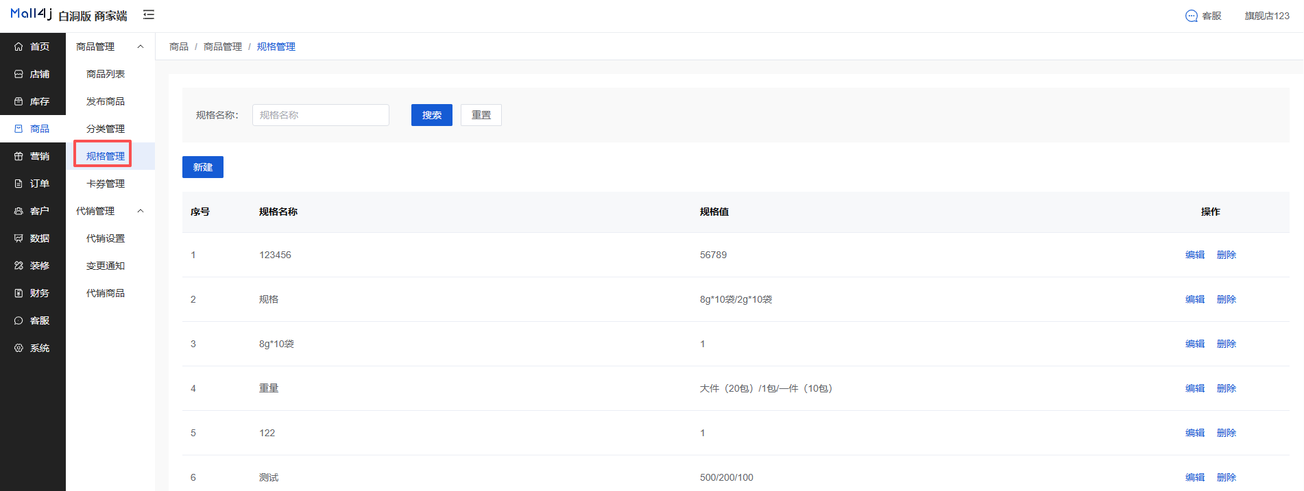 Mall4j 白洞版(S2B2C供应链)后台操作手册 功能操作示意图