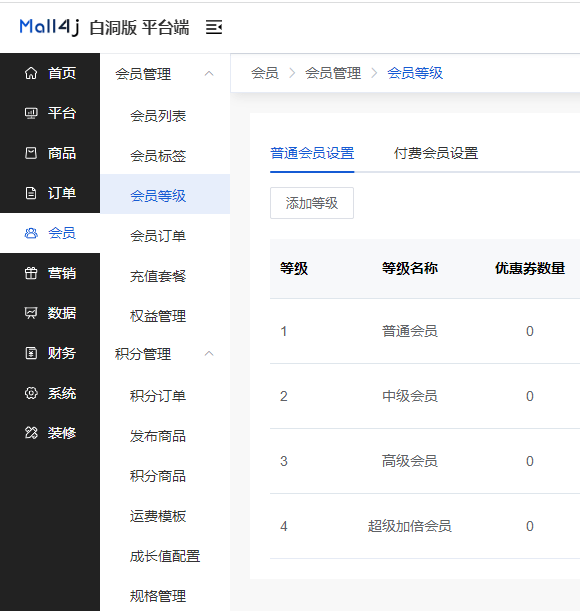 Mall4j 白洞版(S2B2C供应链)后台操作手册 功能操作示意图