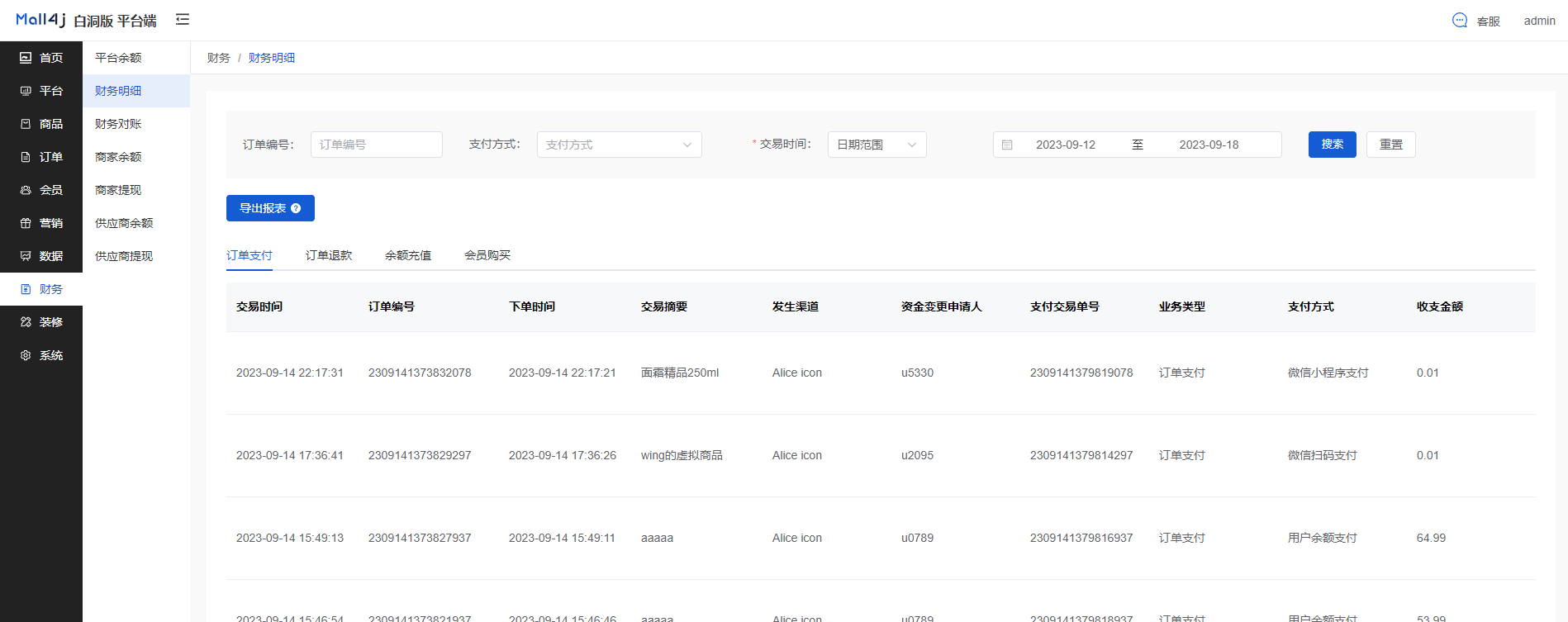 Mall4j 白洞版(S2B2C供应链)后台操作手册 功能操作示意图