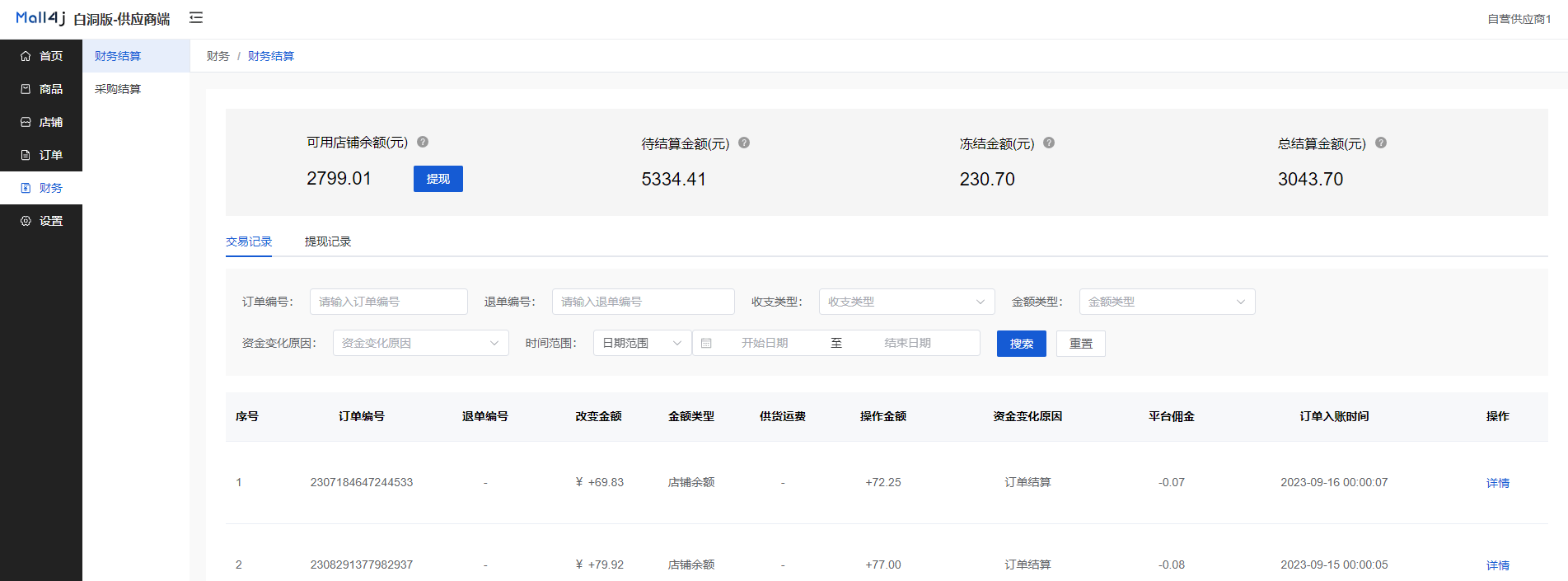 Mall4j 多元版(SaaS多租户多商户)后台操作手册 功能操作示意图