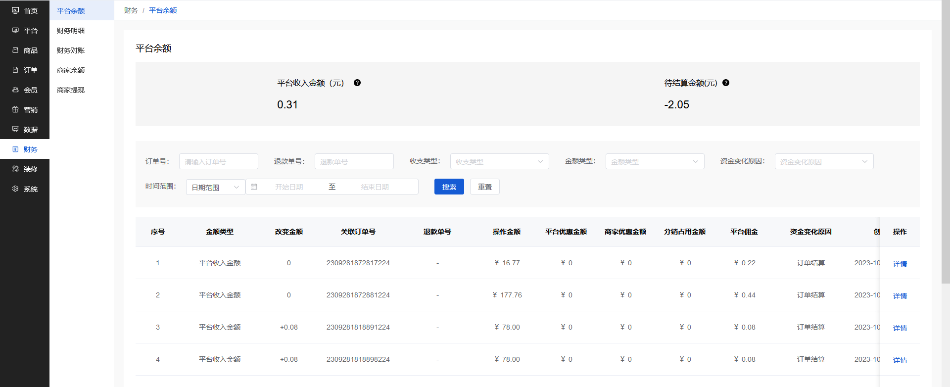 Mall4j 多元版(SaaS多租户多商户)后台操作手册 功能操作示意图